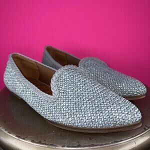 Zodiac Hill Blue Raffia Braided Trim Loafer US 6